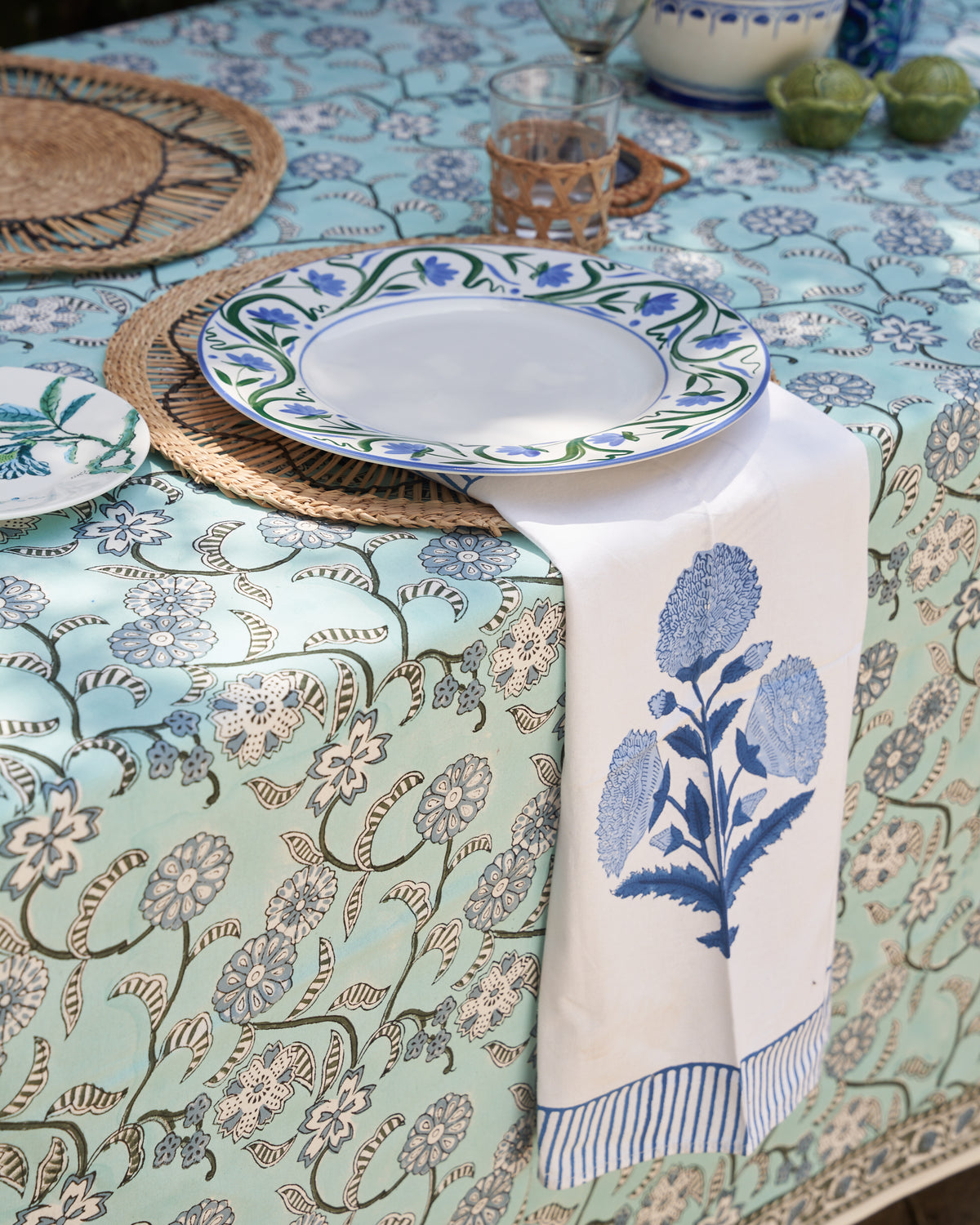 Bedford Blue Tablecloth