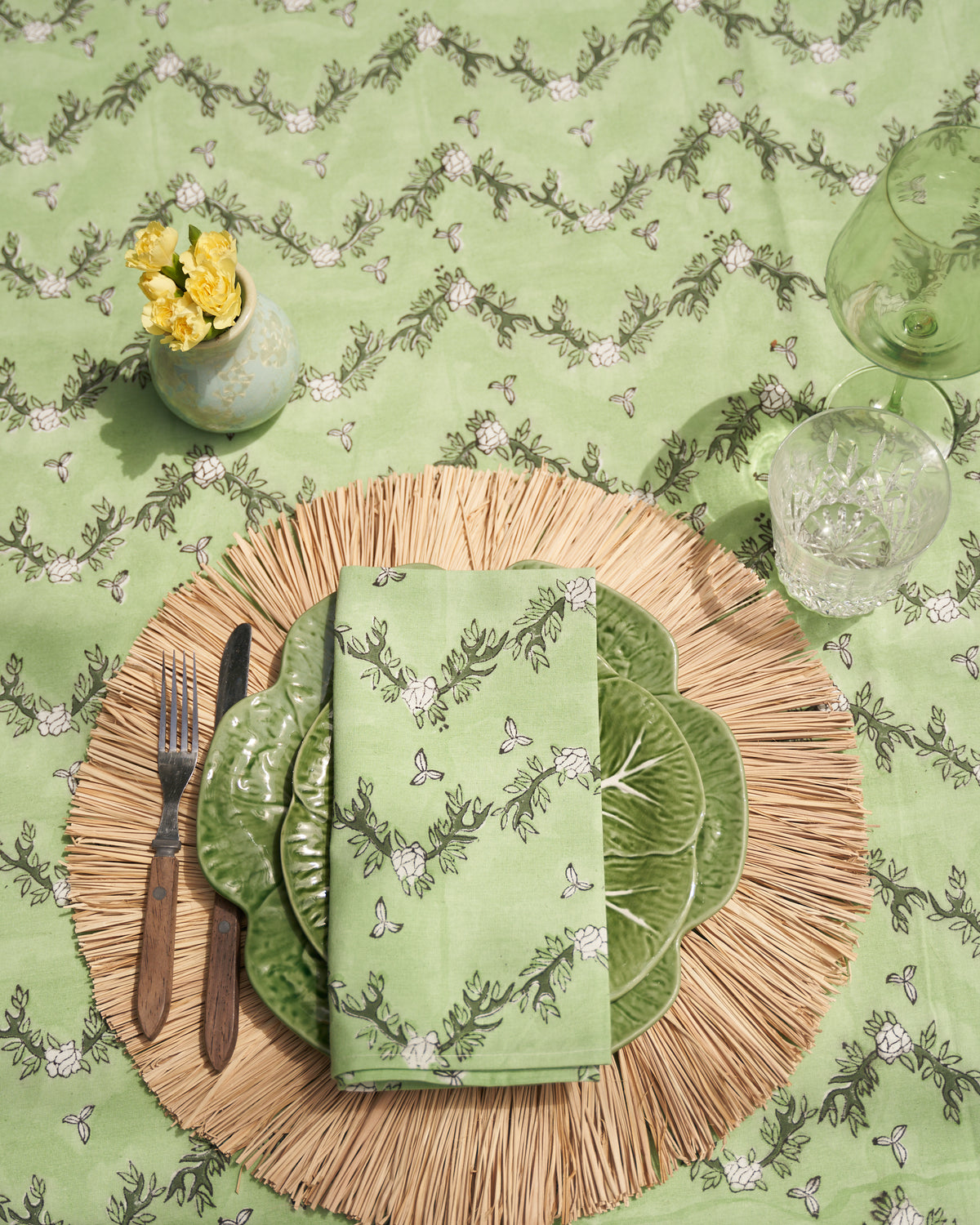 Green Vine Tablecloth