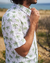 Palm Tree Short Sleeve Button Down